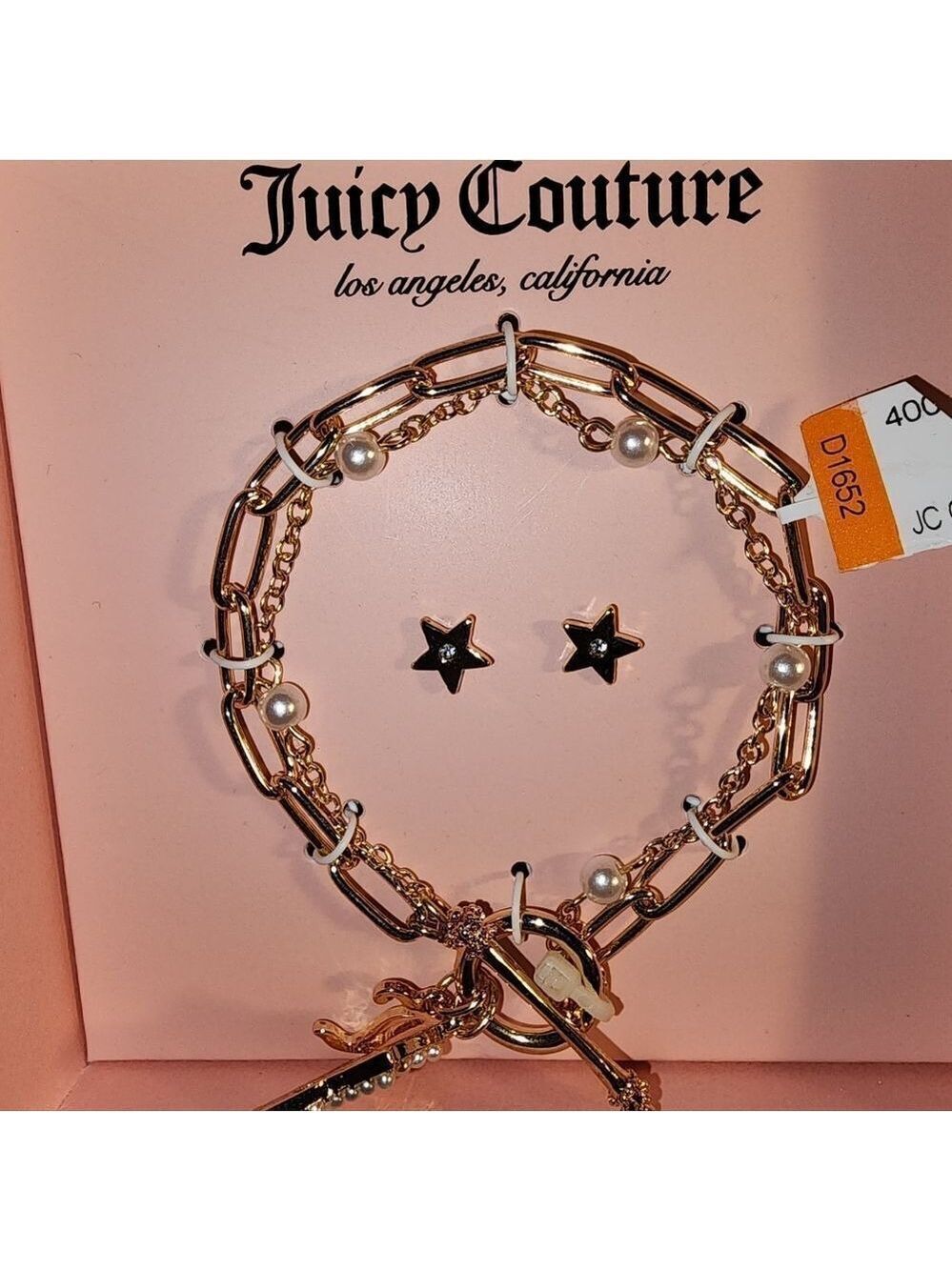 Juicy Couture GoldβBracelet and Earrings Set